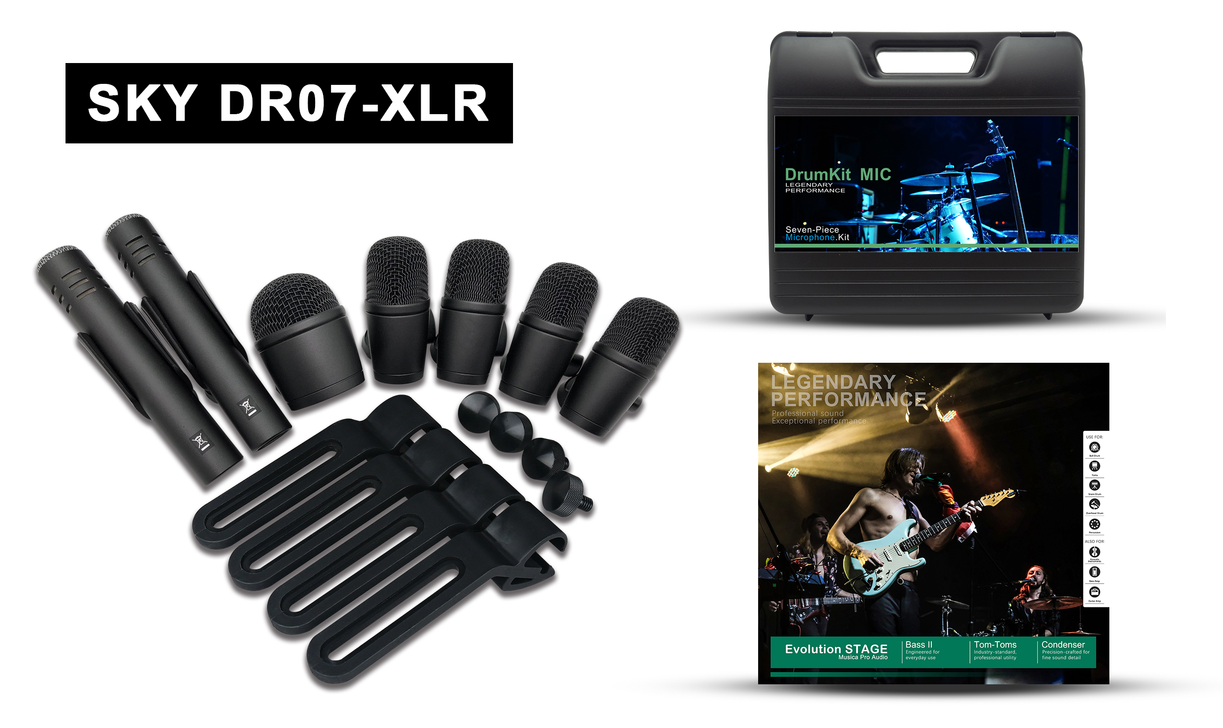 Buy cheap SKY DR07 wireless microphone drum kit microphone set from wholesalers