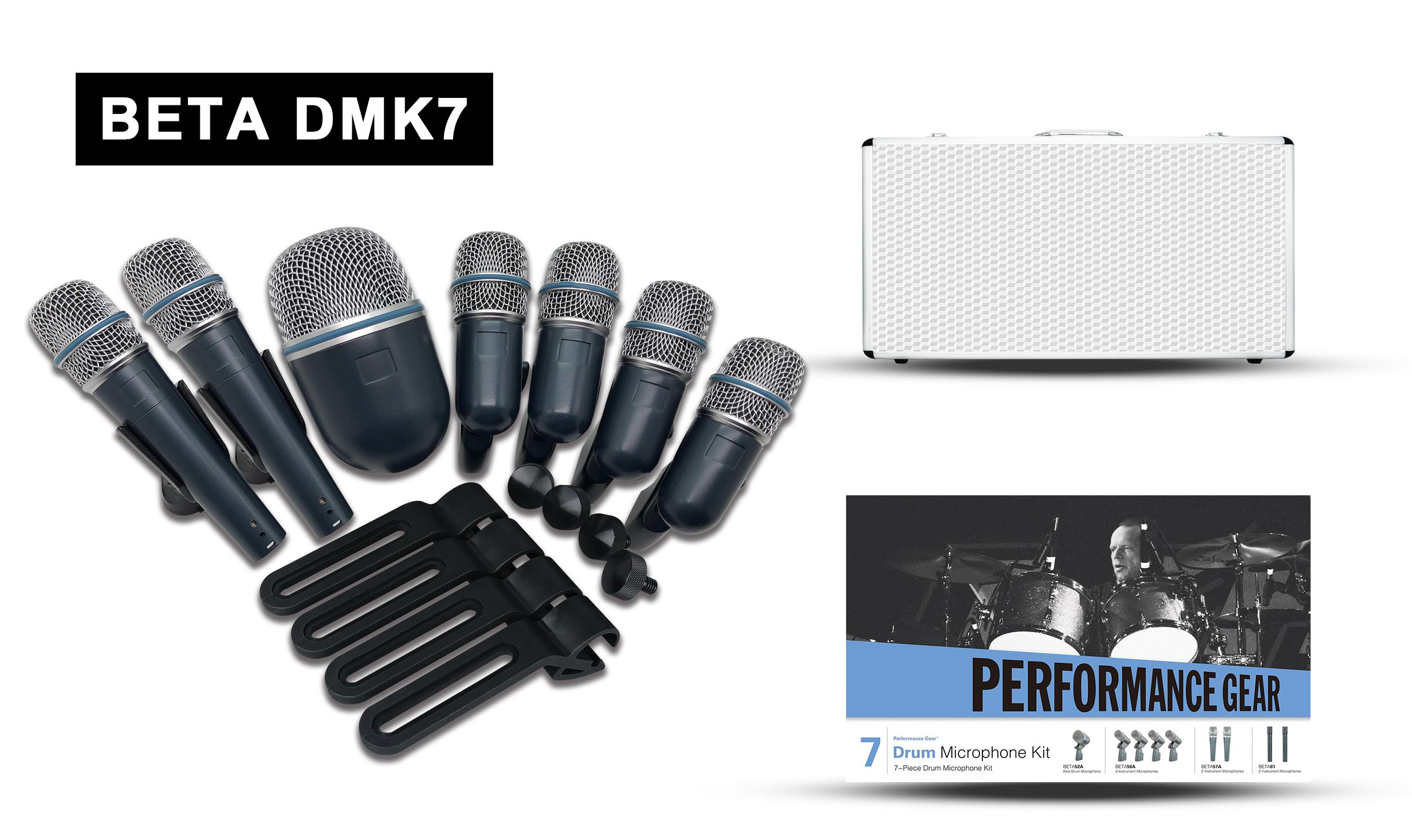 China BETA DMK7 Condenser microphone drum kit microphone sets Dynamic Mic wholesale
