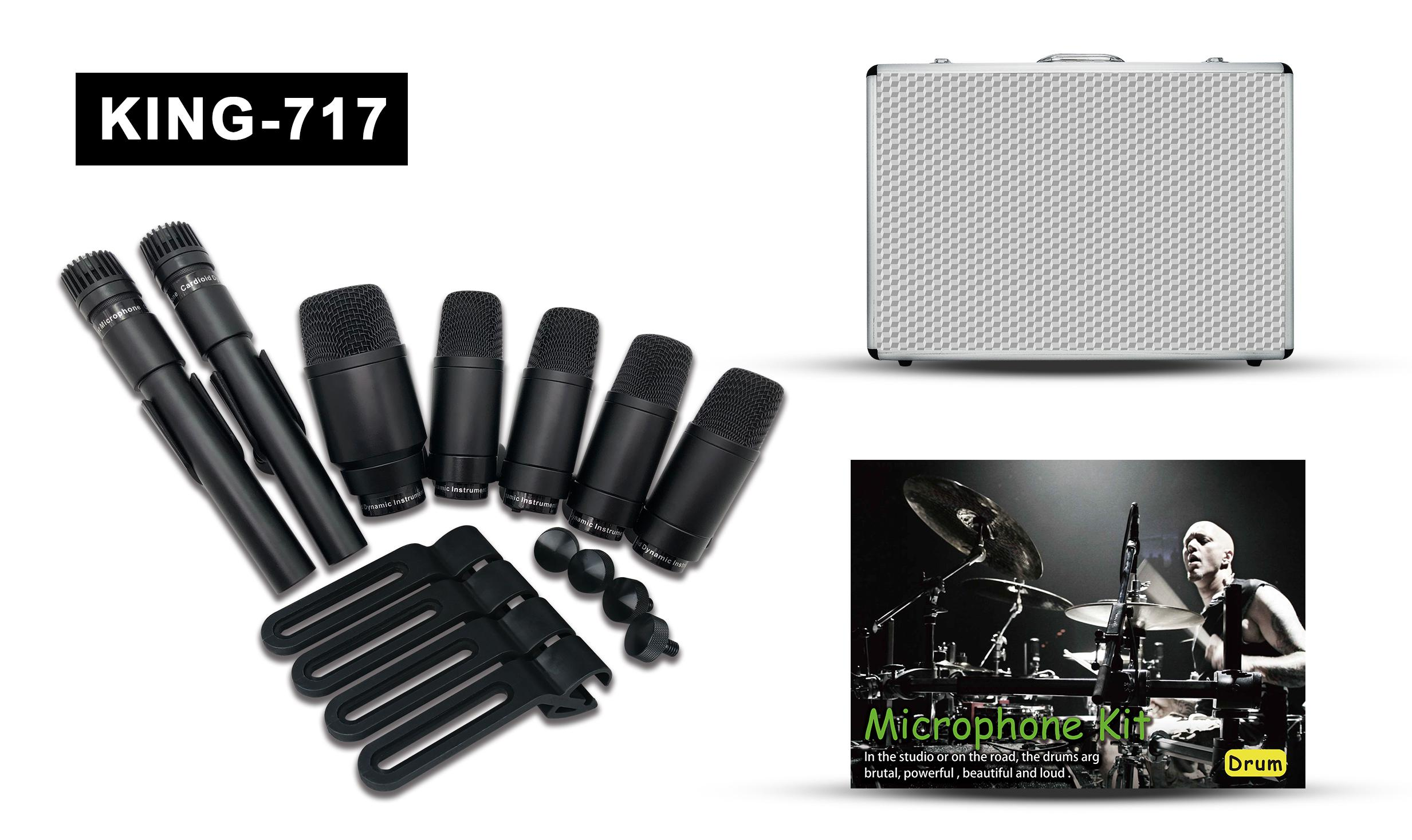 Buy cheap KING 717XLR drum kit microphone for performance Instrument microphone from wholesalers