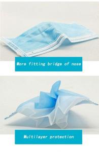 China Breathable Disposable Surgical Mask , Waterproof 3 Ply Non Woven Face Mask wholesale