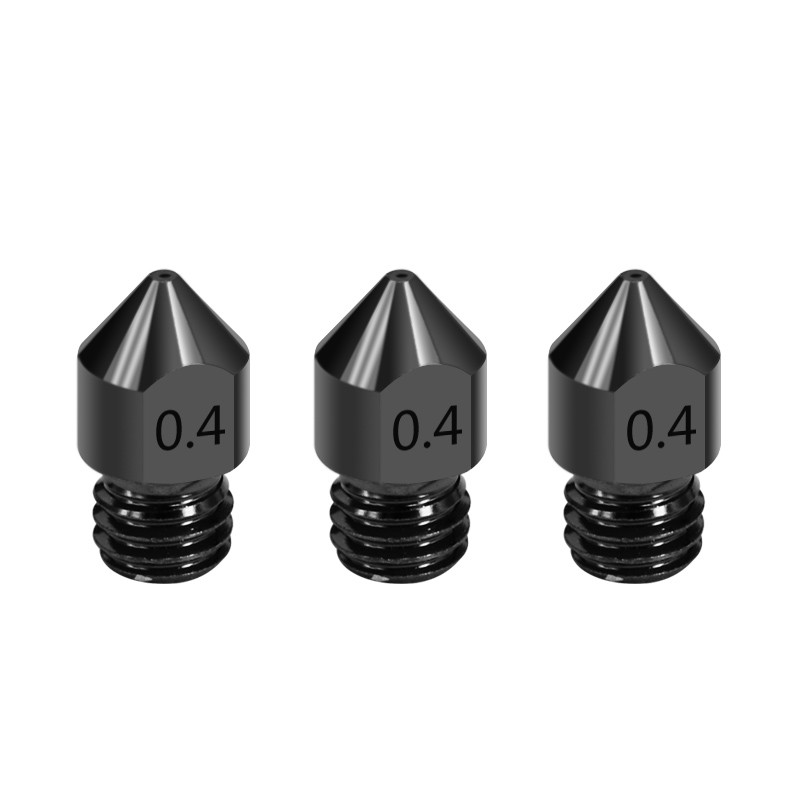 China 13x5.78mm Hardened Steel 3D Printer Nozzles MK8 Extruder Silver wholesale