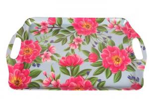 China Lightweight Tasteless 15 Inch Melamine Serving Tray For Home Bicoloured wholesale