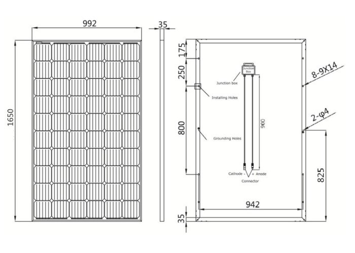 China Mono Portable Solar Panels Monocrystalline Silicon 260-300W / 60 / 6*10 Cell Array wholesale