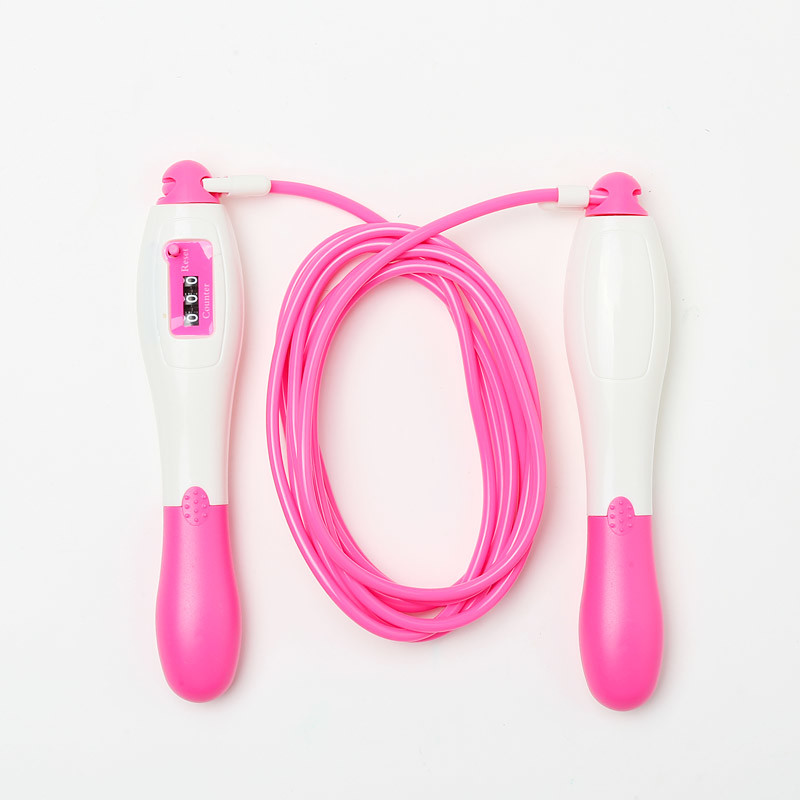 China Length Adjustable Jump Rope , Digital Skipping Rope With Counter / Sponge Handle wholesale