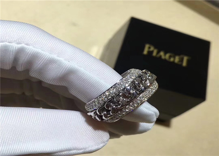 China Piaget 18K Gold Diamond Ring , Luxury 18K White Gold Diamond Band diamond jewelry factory wholesale