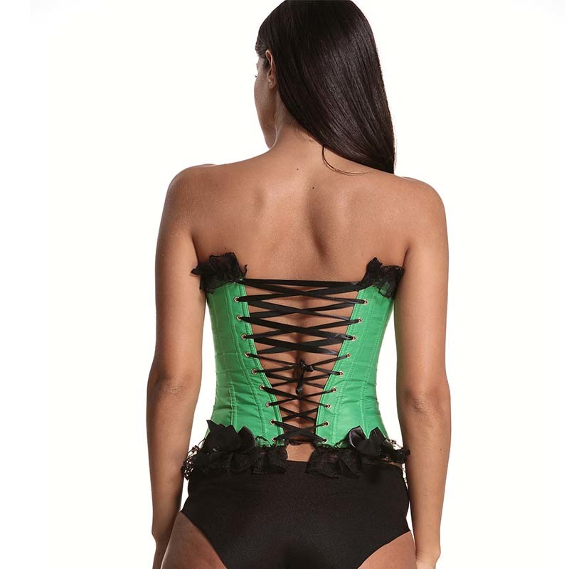 China Green Sexy 3XL Bustier And Corset Lace Up Corset Waist Trainer wholesale