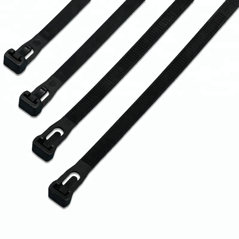 China Flexible Reusable Plastic Wire Ties , Heat Proof Heavy Duty Black Cable Ties wholesale