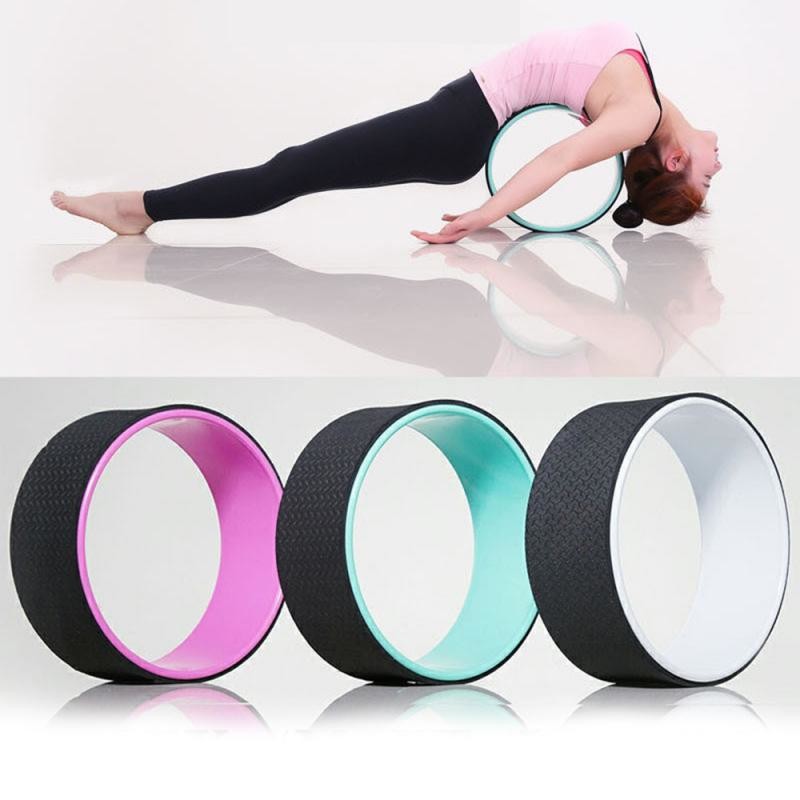 China TPE Yoga Roller Wheel  Fitness Pilates Circle Waist Shape Gym Workout Back Training Tool wholesale