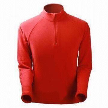 China Men's Fleece Jacket, Comes in Red, with M/L/XL/XXL Size wholesale