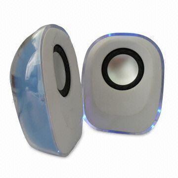 China 6W USB Speaker, Shinny Color with Crystal Case, Suitable for Laptop wholesale