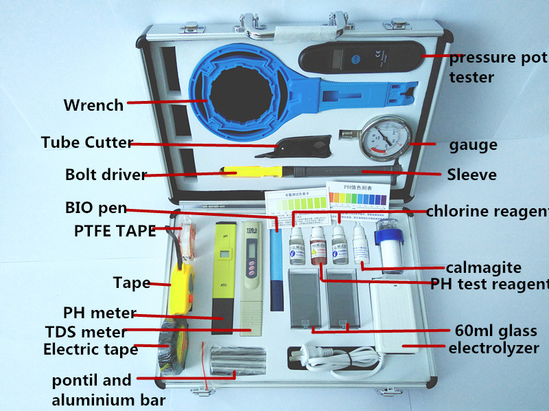 China water quality testing kit with reagent and meter, drinking water test kit for aquaculture wholesale