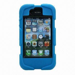 China Strong Silicone Case Protective Tough Case for iPhone 4, with Clip and Box wholesale