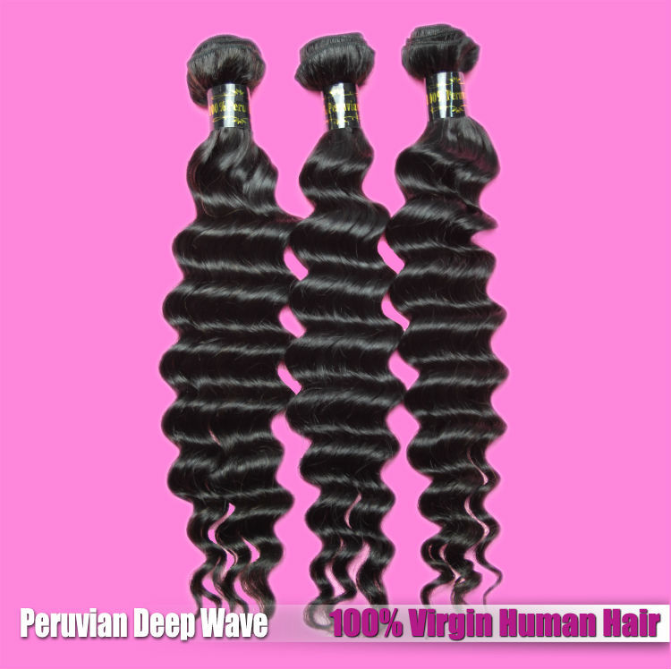 China New Store On Sale Peruvian Deep Wave Virgin Hair Unprocessed Tangling Free Human Hair Extension wholesale
