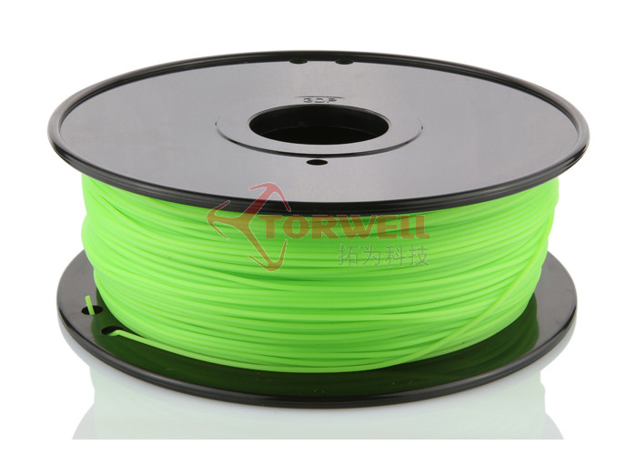 China Green 3D Printer Makerbot Filament 1.75mm 3mm ABS For 3D Printing , 1kg / Spool wholesale