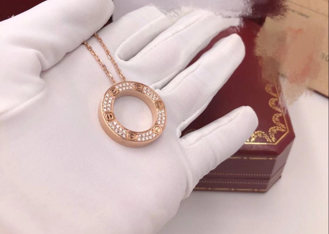 China 0.34 carat 18K Gold Diamond Necklace wholesale