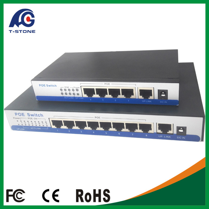 China POE Switch 48V High Quality Fast Ethernet POE Switch 8port for IP Cameras 48V/3 A wholesale