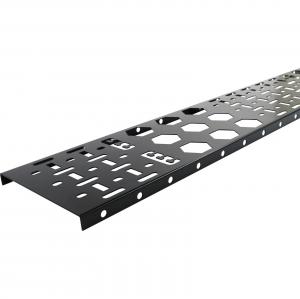 China 150mm 0U Black Cable Management Panel Multi Usage Enhanced Cable Tray 2pcs wholesale