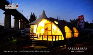 China Sunshade Rainproof Resort Park Hotel Popular Luxury Safari Tent for Sightseeing Stand wholesale
