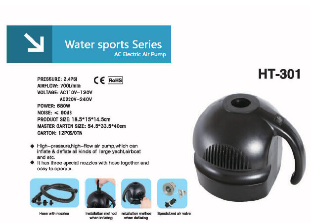 China HT-301 AC Electric Air Pump In Water Sport wholesale