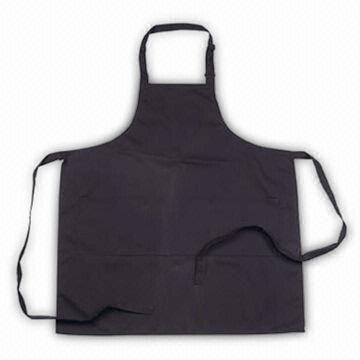 China Cooking Apron, Made of Cotton, Comes in Black wholesale