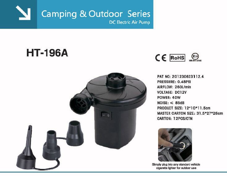 China HT-196 DC Electric Air Pump In Camping &amp; outdoor wholesale