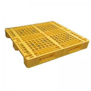 China Euro type HDPE single faced grid 9 feet plastic pallet wholesale