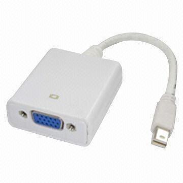Buy cheap Mini DisplayPort to VGA Adapter, Comes in White, Suitable for MacBook from wholesalers