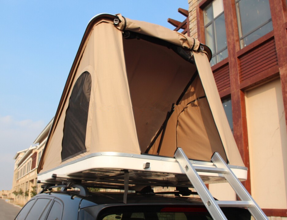 China New Side Open Hard Sided Roof Top Tent, ABS Lid Triangle Roof Top Tent wholesale