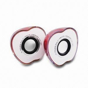 China Stereo USB Mini Speakers with Apple Design and 3W x 2 Power, Compatible with Laptops wholesale