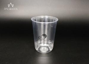 China Ice / Cold Coffee Disposable Plastic Drinking Cups Round Shaped Bottom wholesale