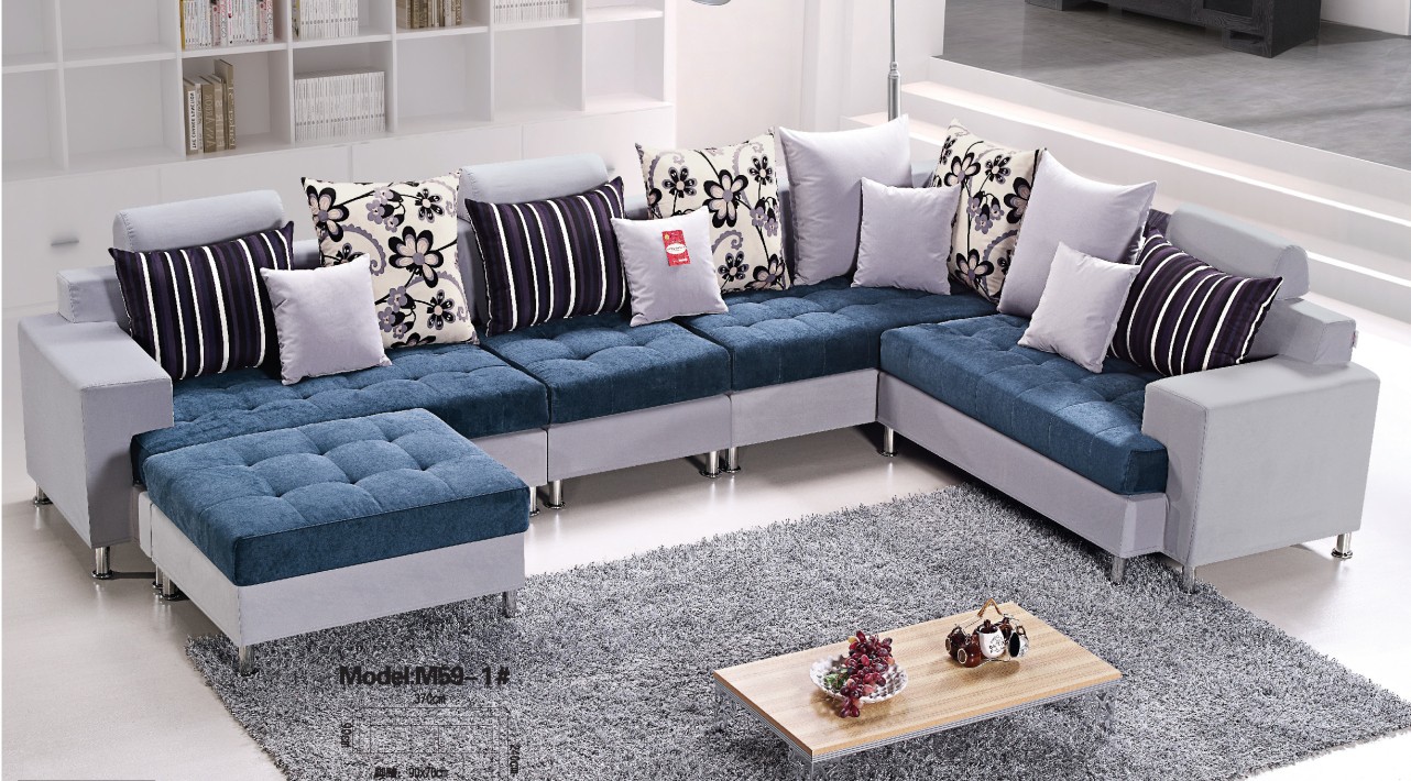 Buy cheap Blue Fabric Sofa Set L.A038 from wholesalers
