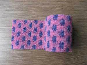 China Foot Print Soft Flexible Cohesive Elastic Custom Printed Bandages Wrap wholesale