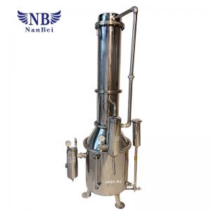 China Electric Heating Tower Double SS 200L/H Water Distilling Apparatus wholesale