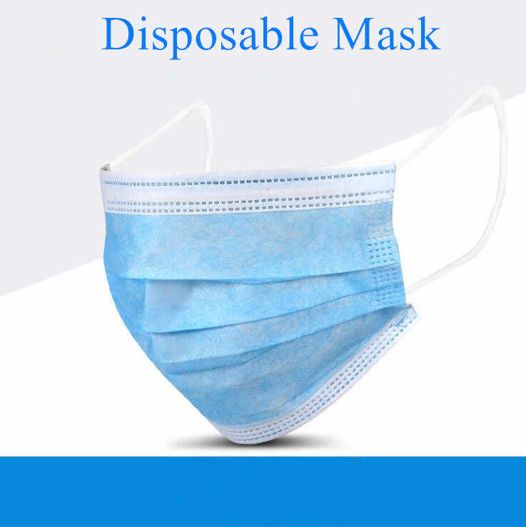 China 3 Ply Disposable Non Woven Mask , Highly Breathable Disposable Pollution Mask wholesale