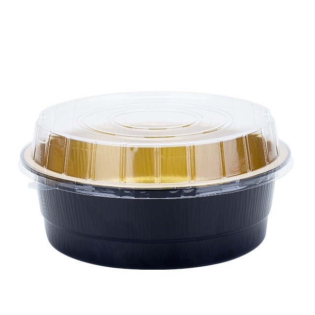China 1130ML/37.7oz Aluminum Foil Containers Disposable Snack Foil Bowl Salad Bowl with Your Branding wholesale