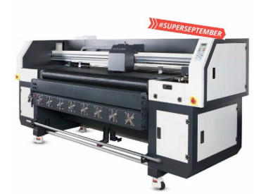 China Multi Color Hybrid UV Printer With Double DX5 Heads Printing Width 1800mm wholesale