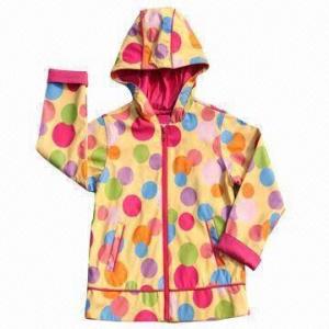 China Children's PU Raincoat with 100% Polyester Lining wholesale