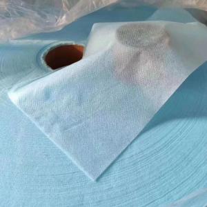 China White Blue Meltblown Cloth , Melt Blown Material Hot Stamping Anti Bacteria wholesale