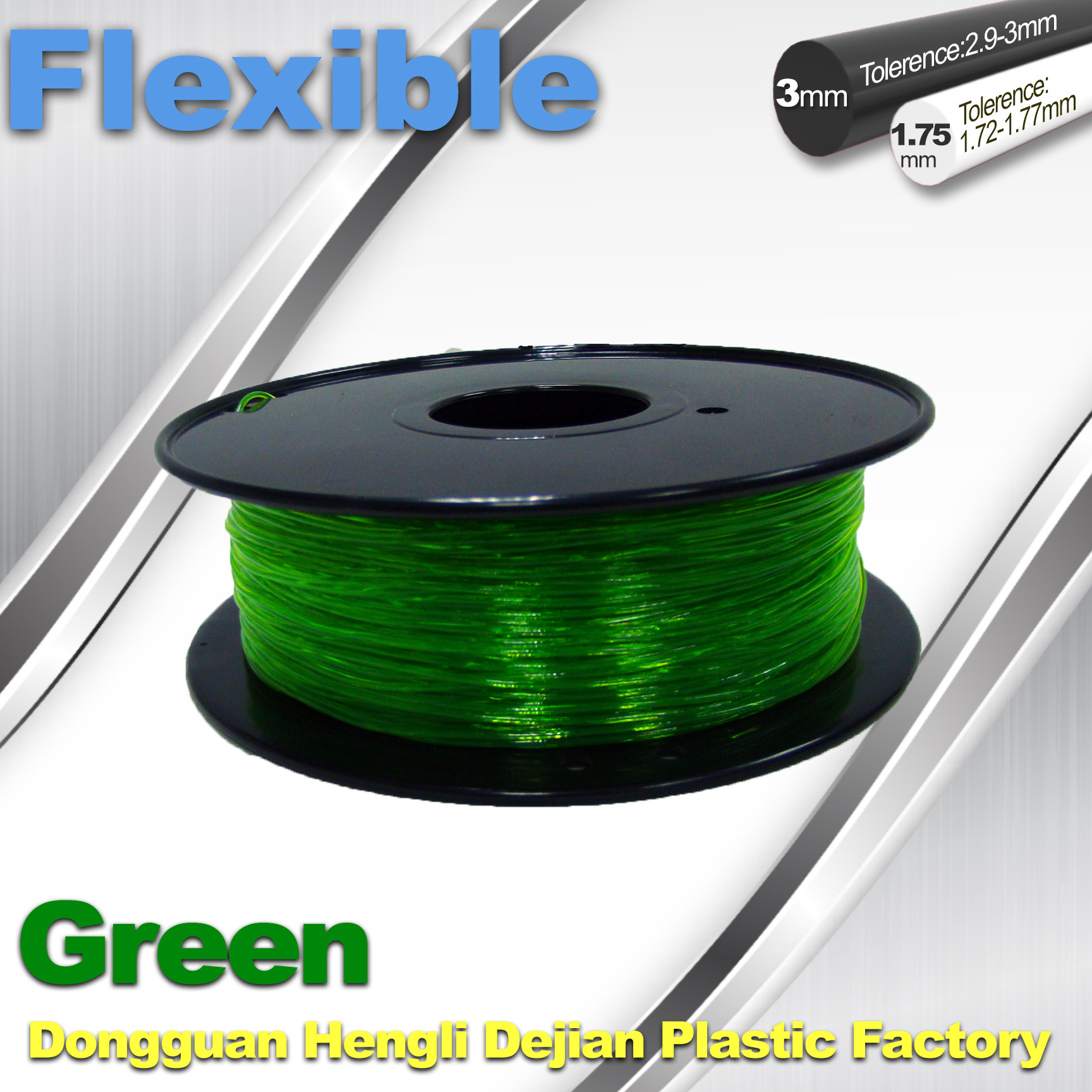 China Green 0.8kg / Roll Flexible 3D Printer Filament Environmentally Friendly wholesale