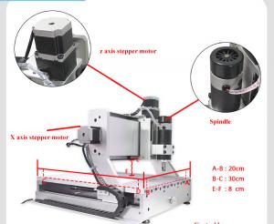 China mini 3020 200w cnc router with rotary axis wholesale
