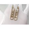 Buy cheap White 18k Rose Gold Diamond Earrings Full Diamond Elegant Stylish from wholesalers