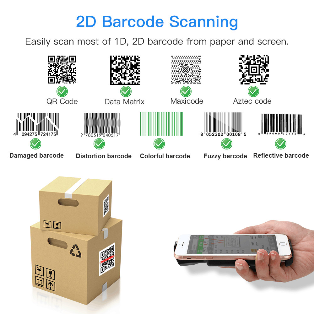 China Android 2D 1D EAN14 EAN128 Wireless QR Code Scanner Wearable wholesale