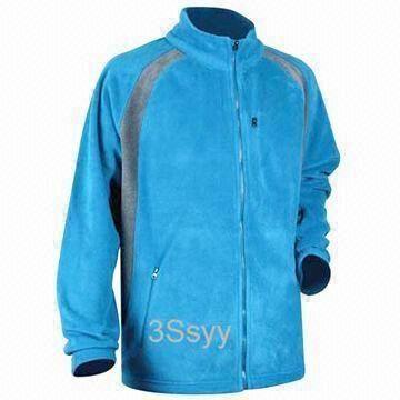 China Men's Fleece Jacket with Plastic Zipper wholesale