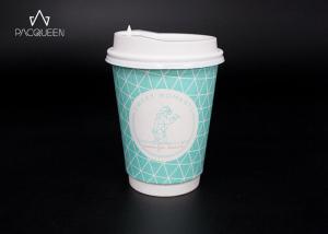 China Virgin Paper 10 Oz Double Wall Paper Cups With Flap Lids FSC Certified wholesale