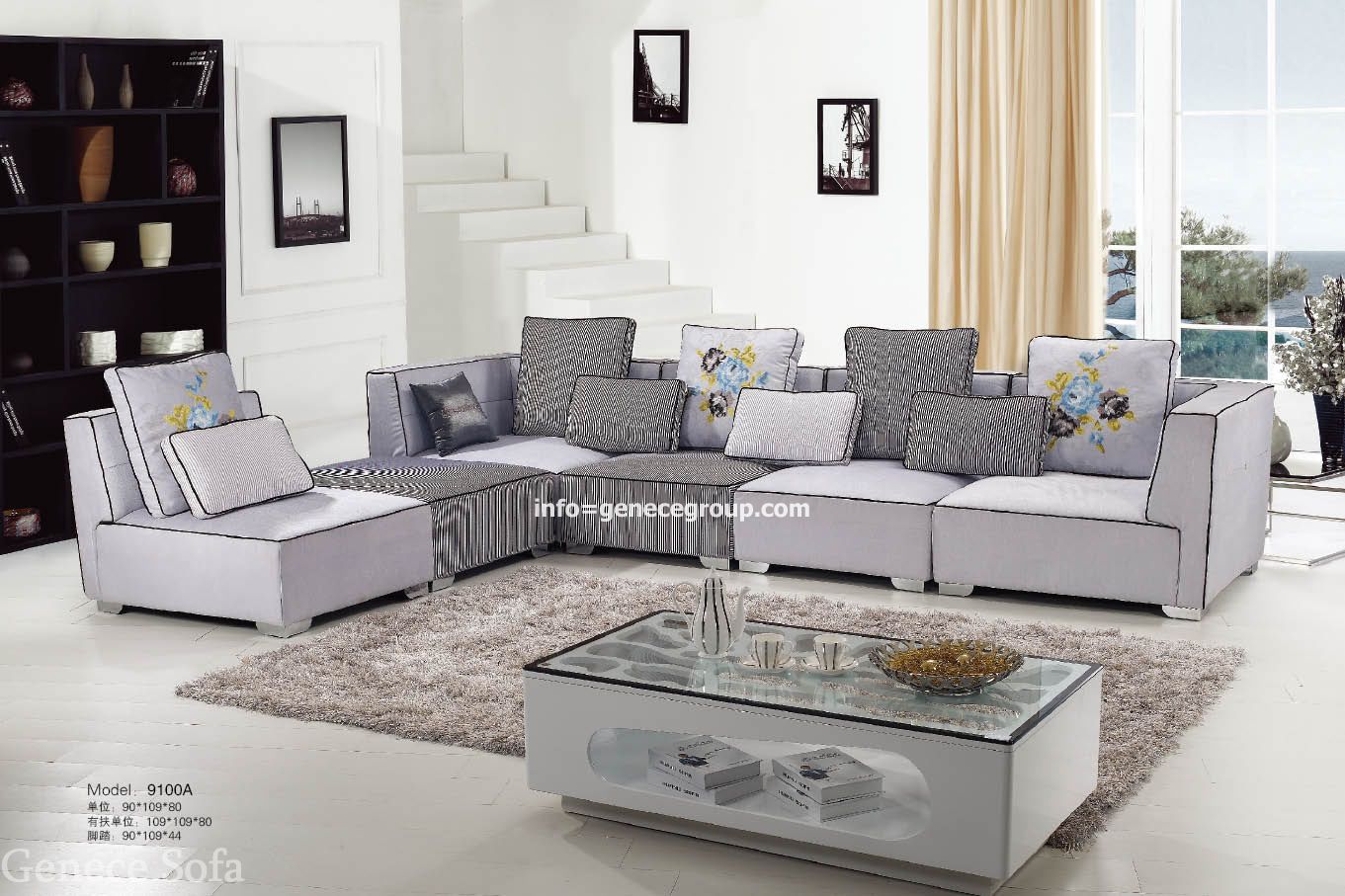China New Design Sectional Fabric Sofa, Hot Sale Leisure Sofa wholesale