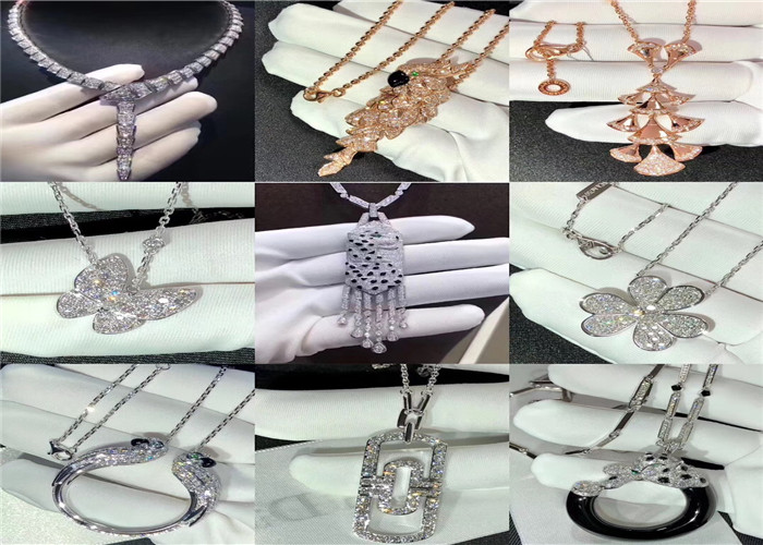 China luxury jewelry dubai Handmade Custom 18K Gold Jewelry , Glamorous Gold Diamond Jewellery wholesale