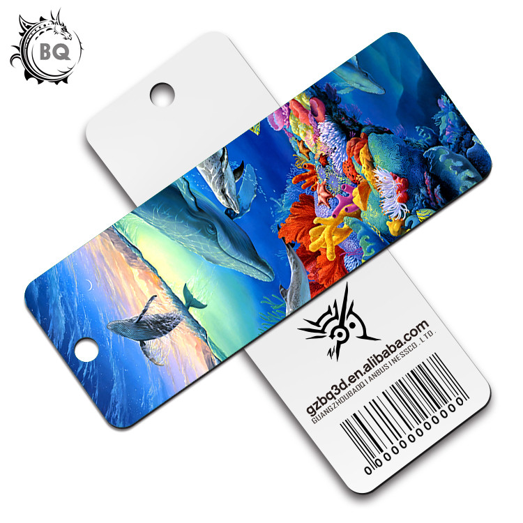 China Plentiful Designs Deep 3D Lenticular Bookmark / Personalized Picture Bookmarks wholesale