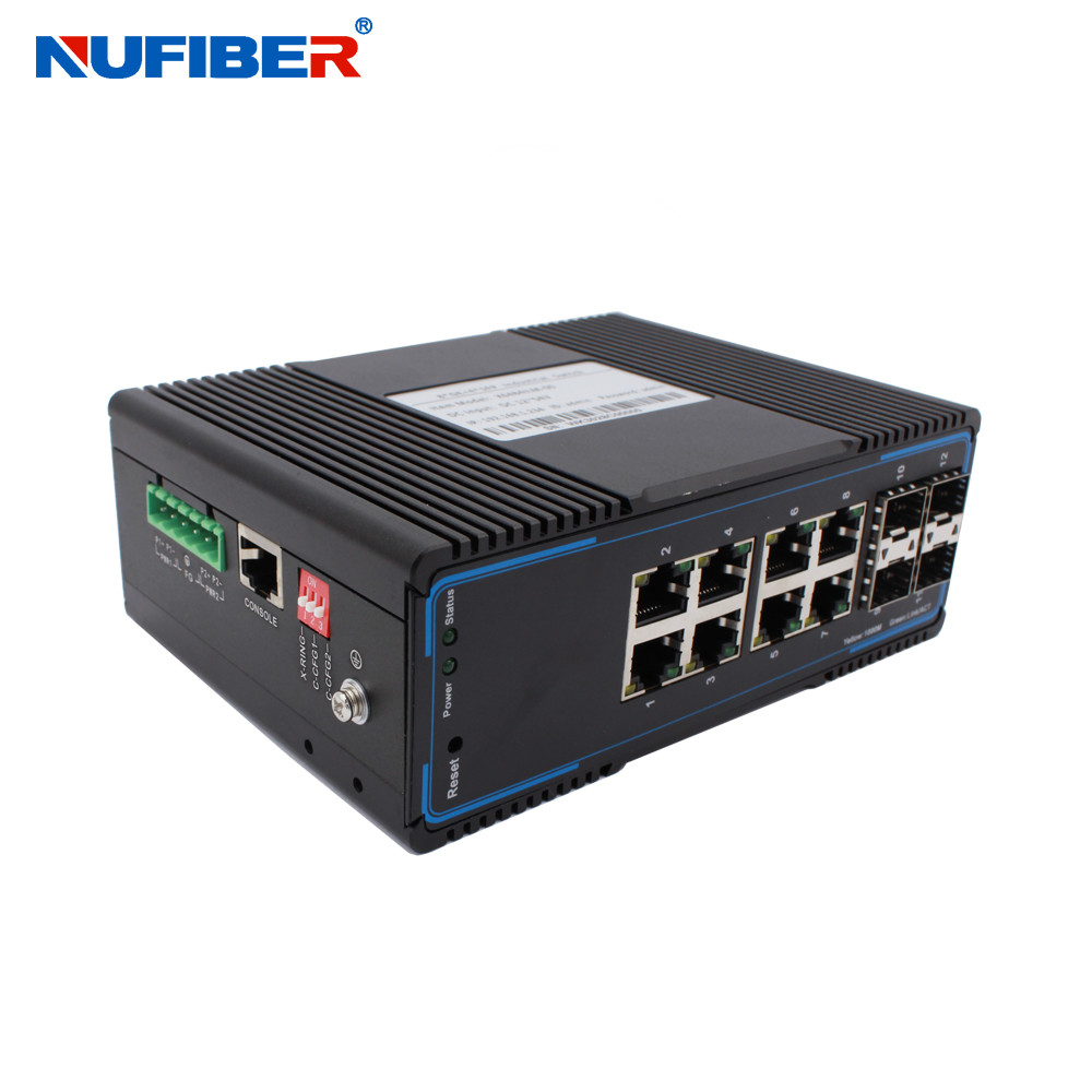 China Industrial Ethernet 4*1000M Managed SFP Switch 24V Power Supply wholesale