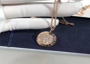 China Luxury 18K Gold Diamond Necklace , Personalized High End Fashion Jewelry wholesale