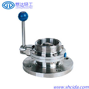 China Sanitary stainless steel SMS and thread side flange butterfly valve wholesale